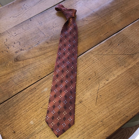 Diamond orange Jos A. bank tie - Picture 1 of 5